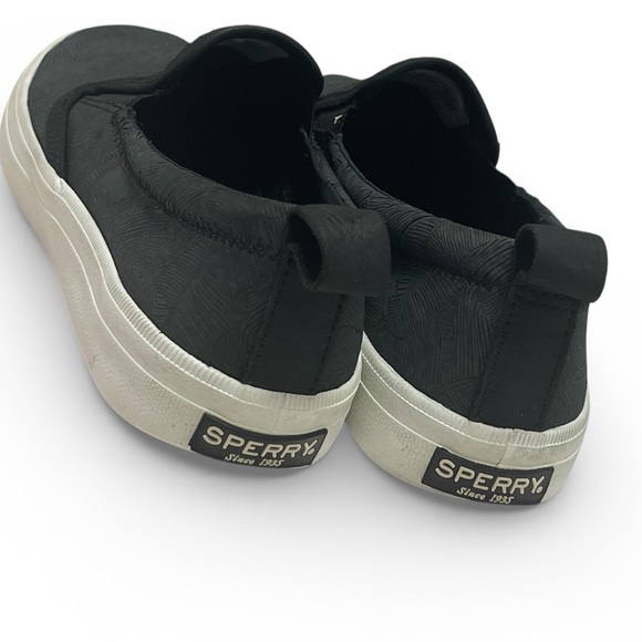 Sperry Crest Vibe Black Embossed Slip-On Women’s 7.5 Memory Foam Comfort Shoes - Picture 4 of 7